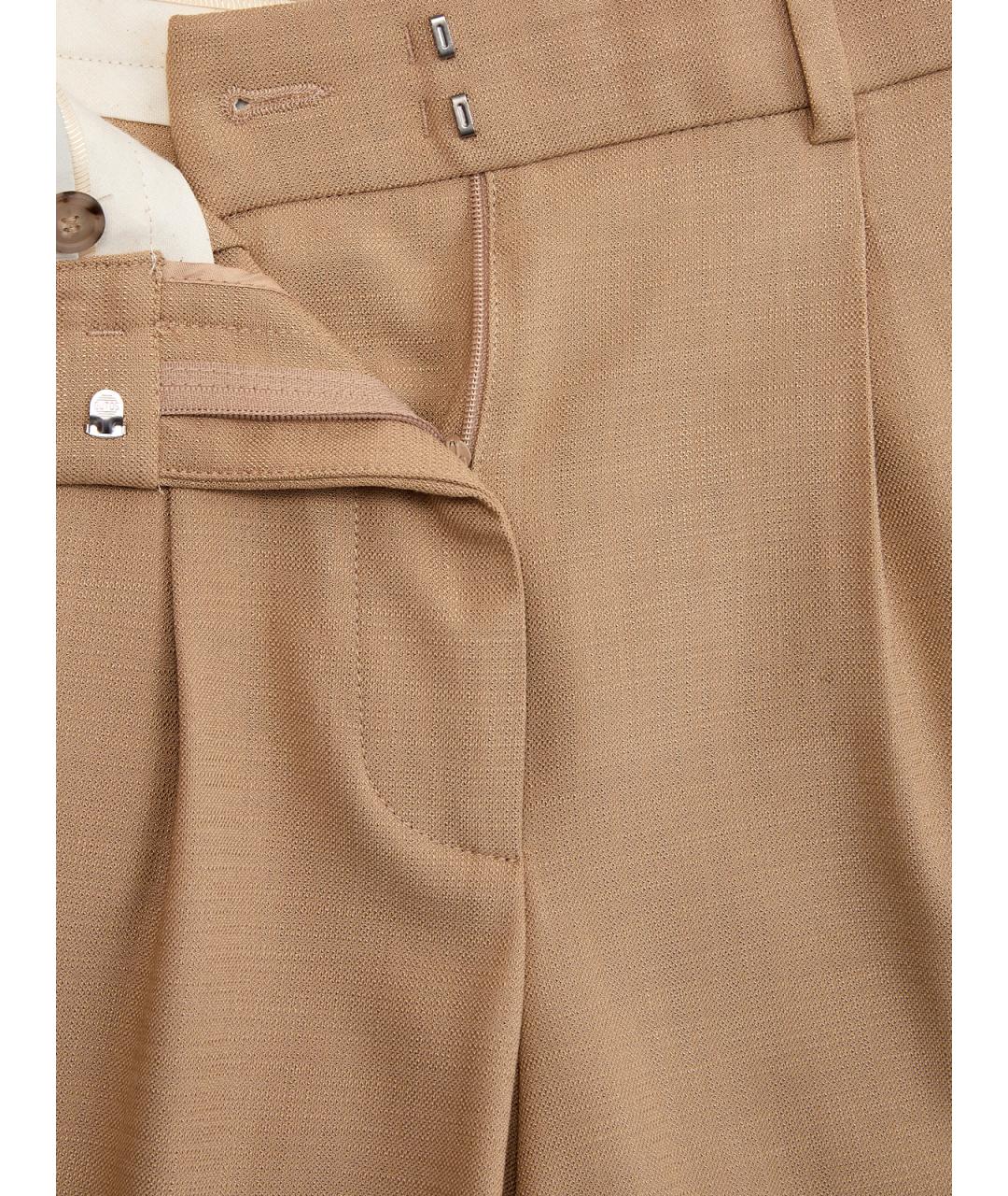 PESERICO Коричневые вискозные шорты, фото 6