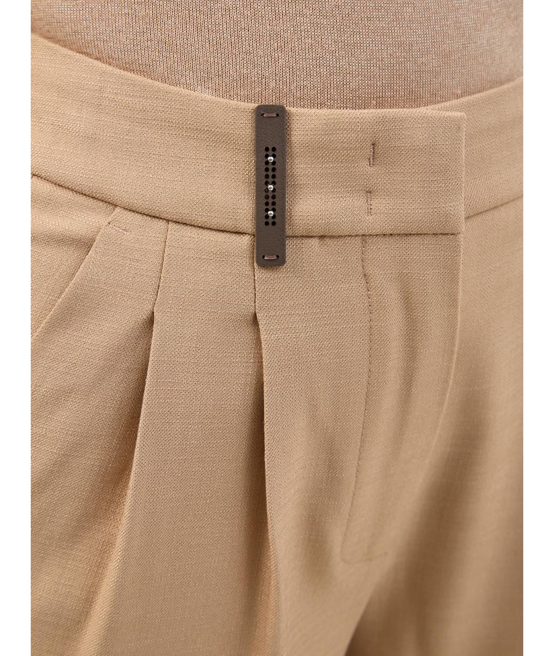 PESERICO Коричневые вискозные шорты, фото 5