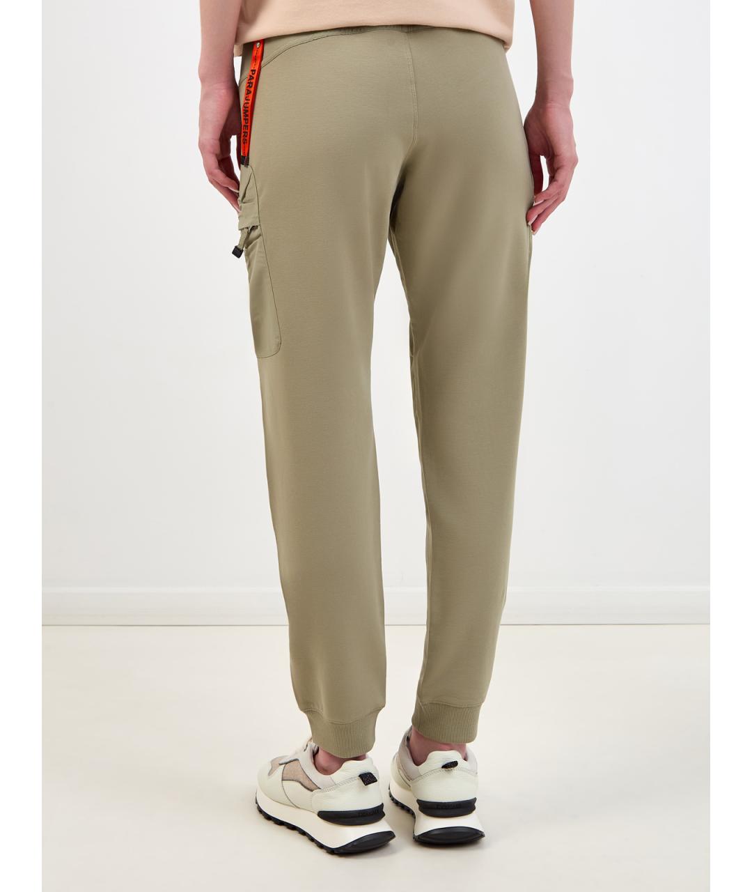 PARAJUMPERS Зеленые полиамидовые прямые брюки, фото 4