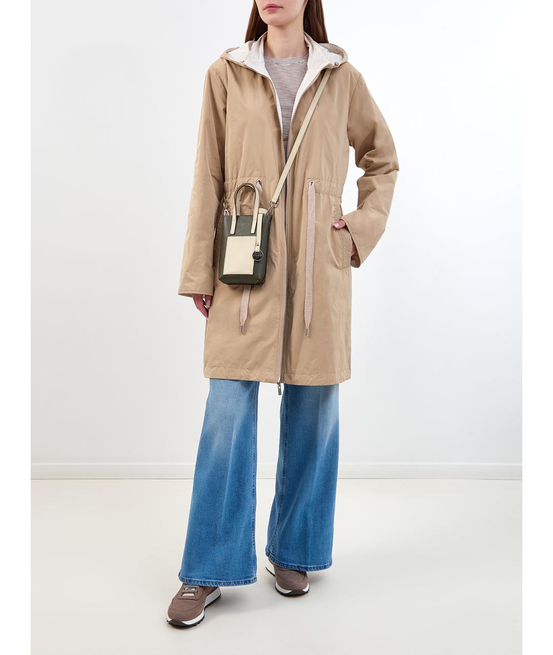 PESERICO Бежевая полиэстеровая парка, фото 2