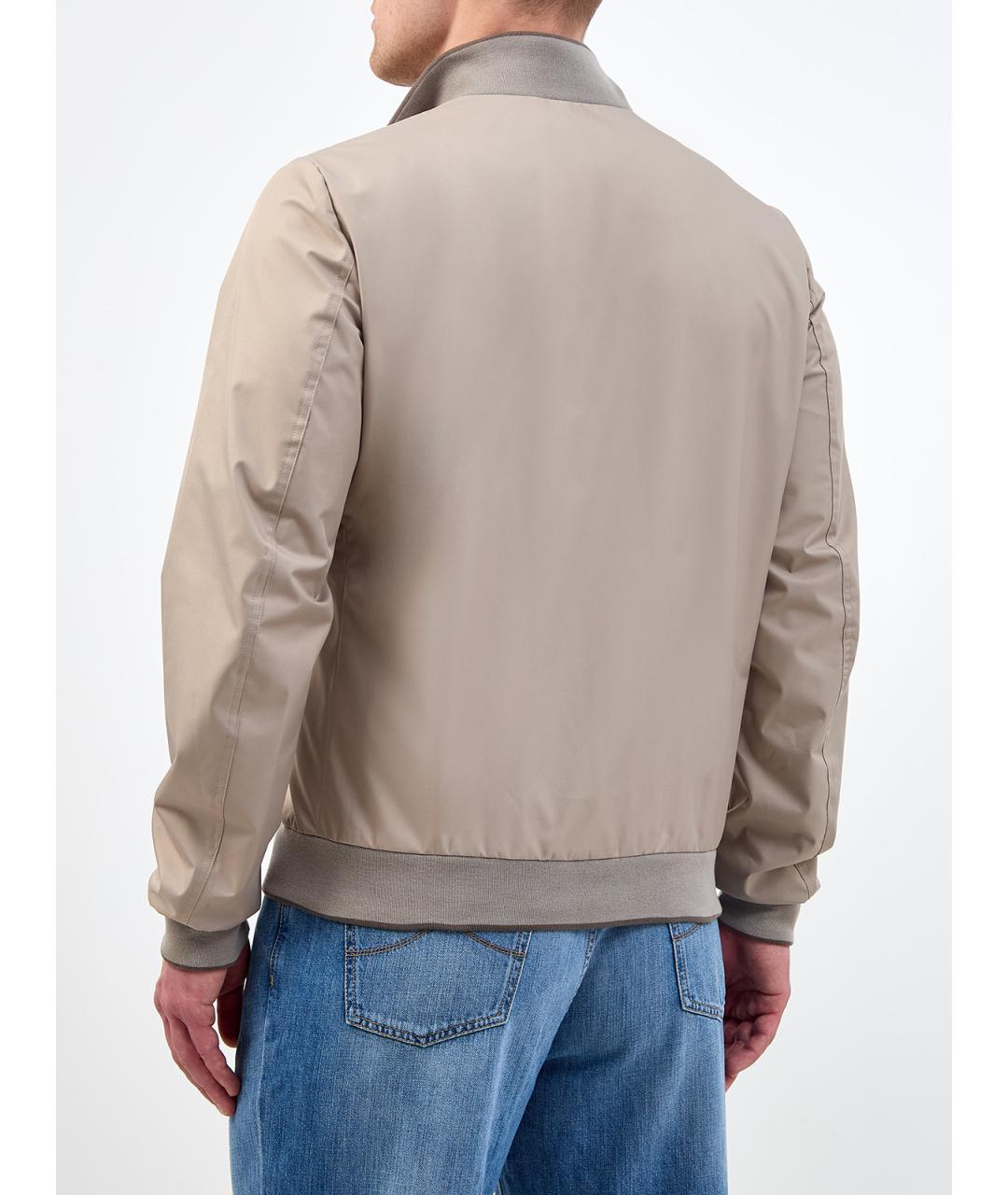 MOORER Бежевая полиэстеровая куртка, фото 4