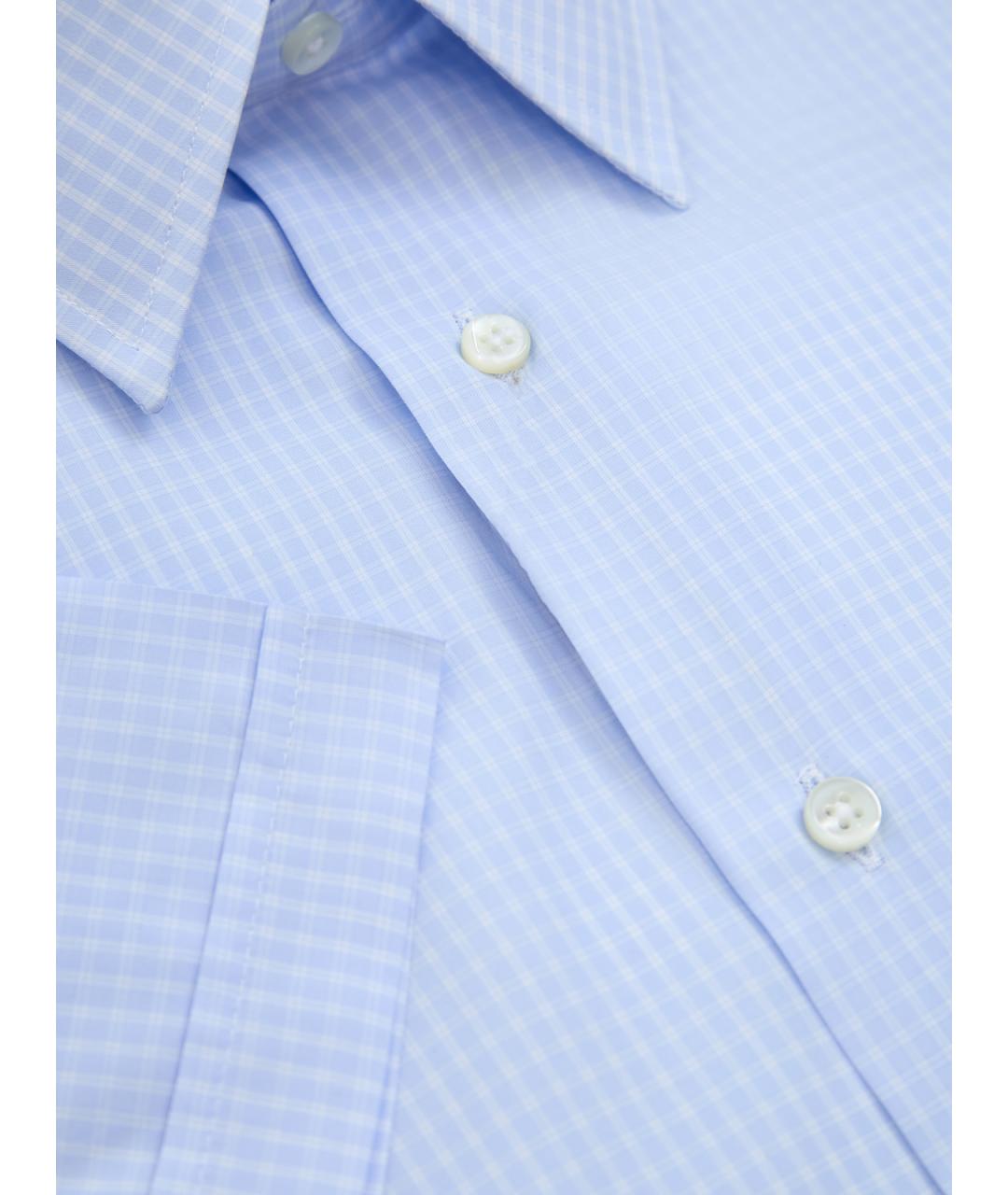 CANALI Голубая хлопковая классическая рубашка, фото 3