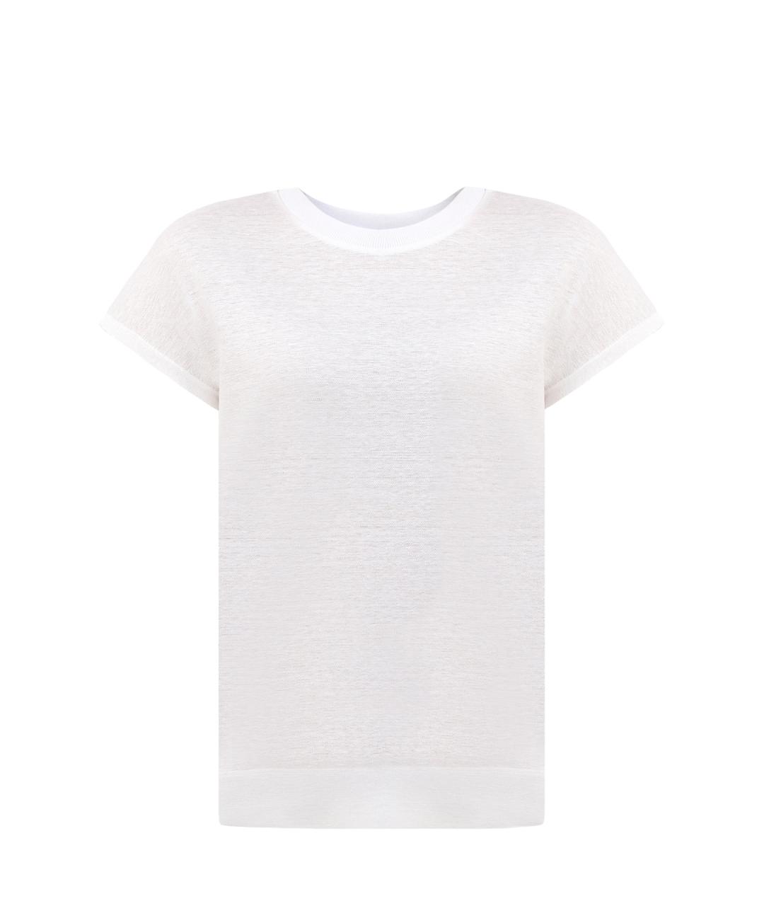 PESERICO Белая хлопковая футболка, фото 1