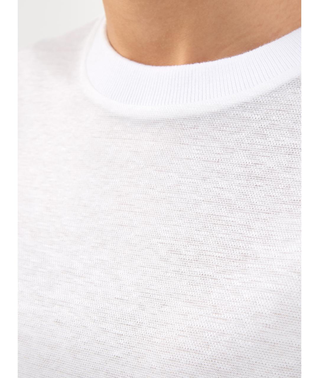 PESERICO Белая хлопковая футболка, фото 5