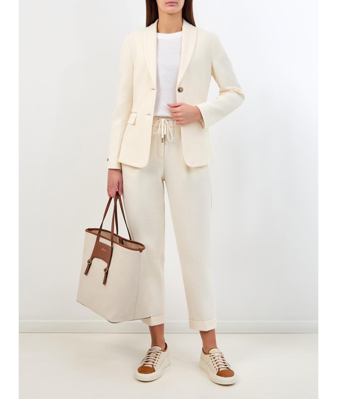 PESERICO Белая хлопковая футболка, фото 2