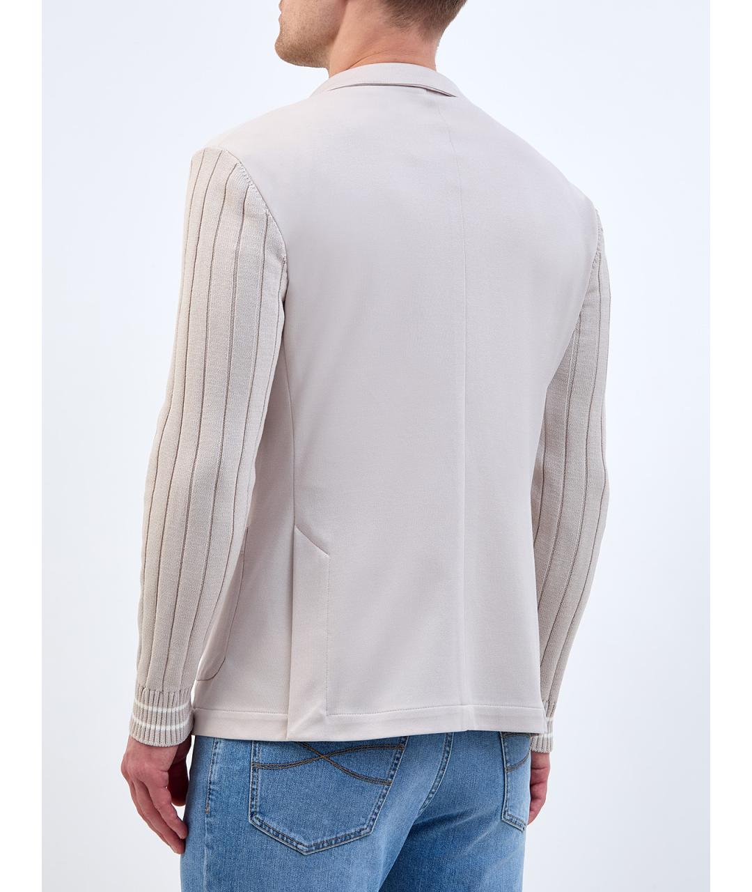 ELEVENTY Бежевый хлопковый пиджак, фото 4