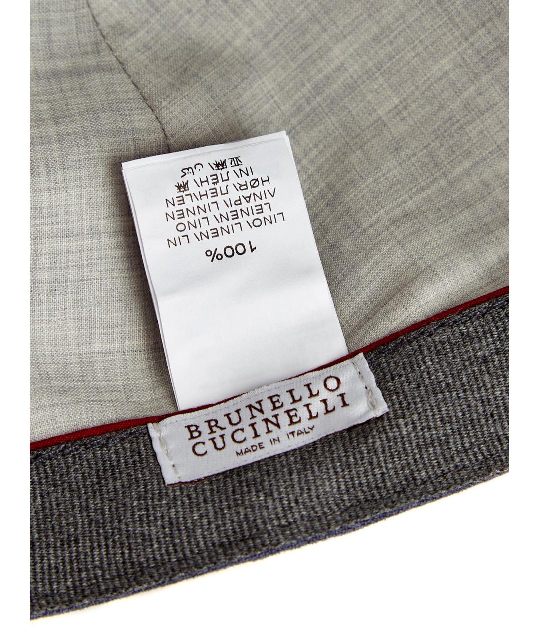 BRUNELLO CUCINELLI Синяя льняная кепка/бейсболка, фото 6