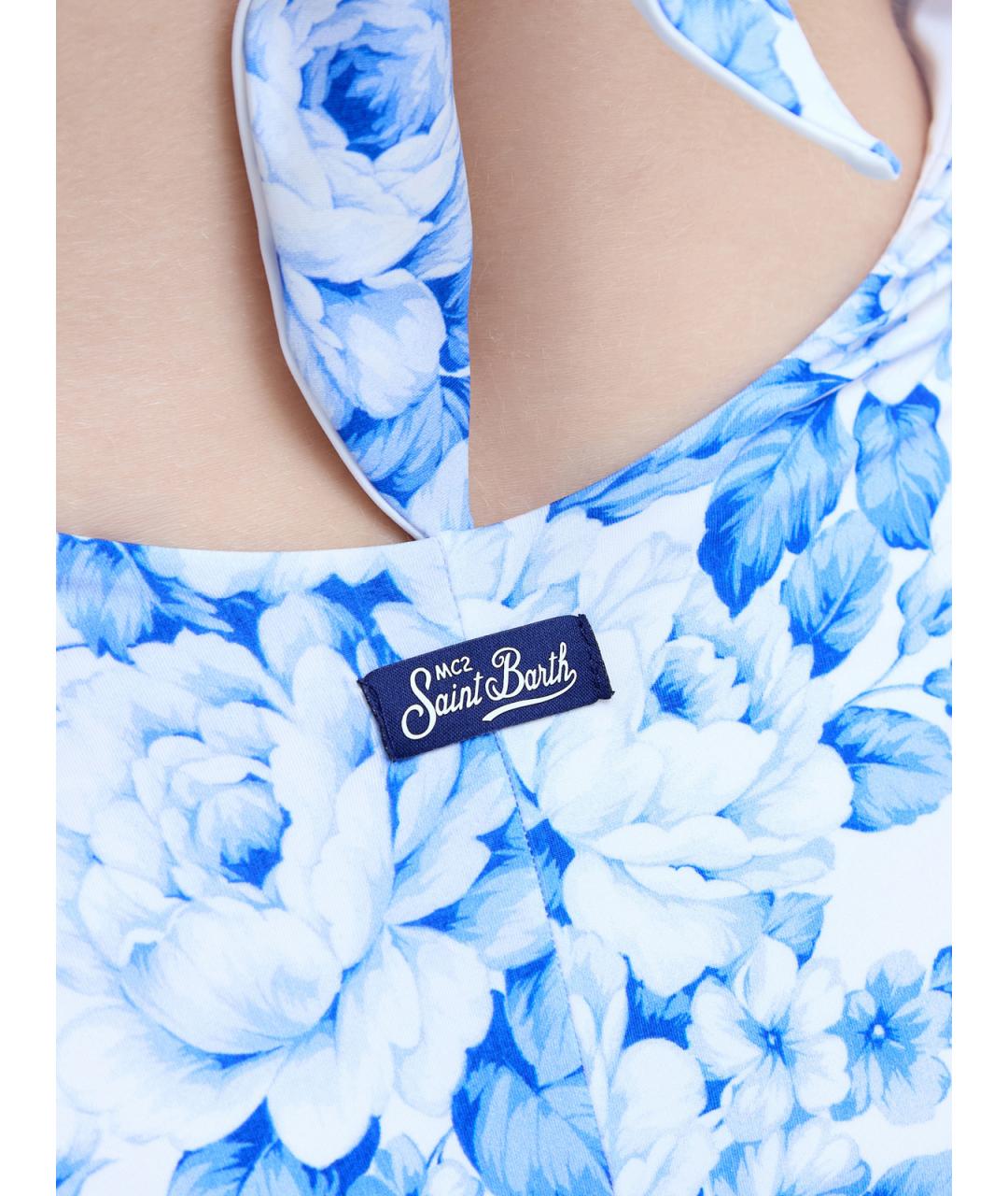 MC2 SAINT BARTH Голубой полиамидовый купальник, фото 4