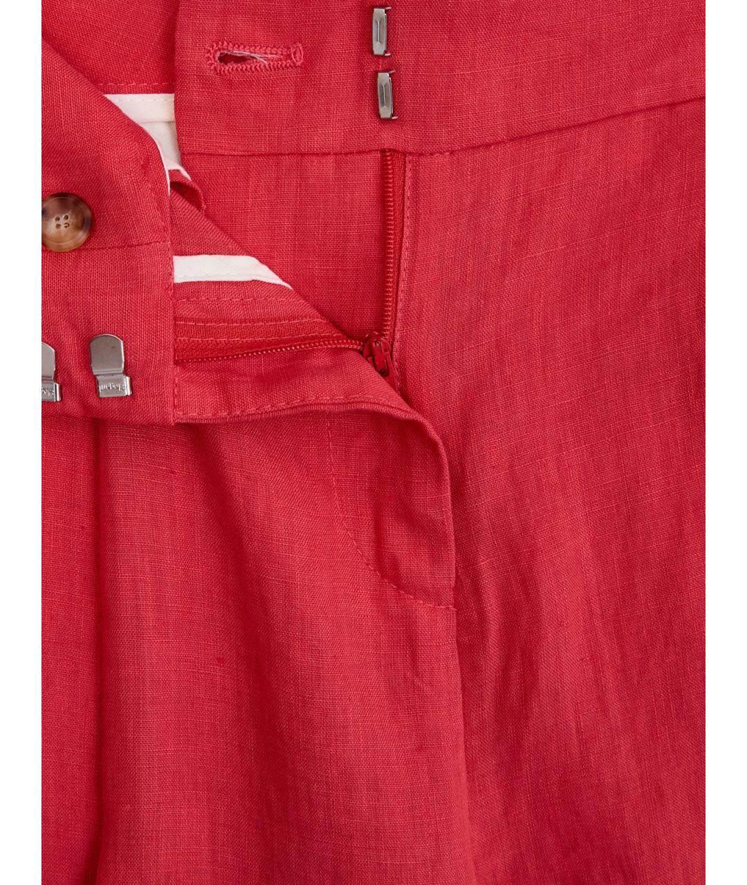 ELEVENTY Красные льняные шорты, фото 6