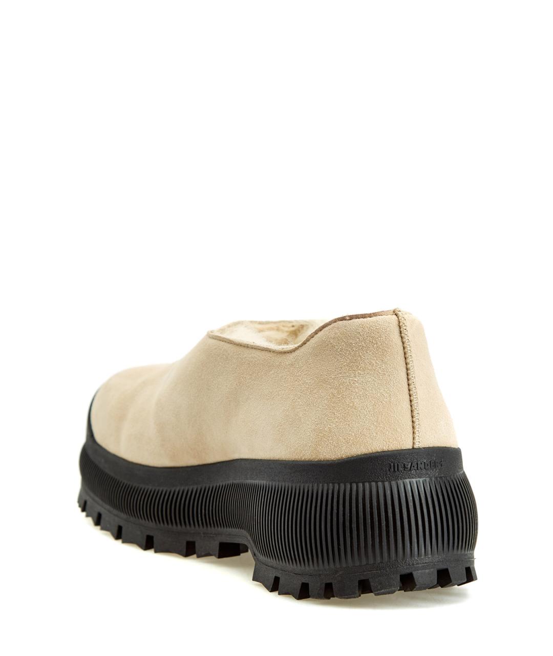 JIL SANDER Бежевые замшевые ботинки, фото 4