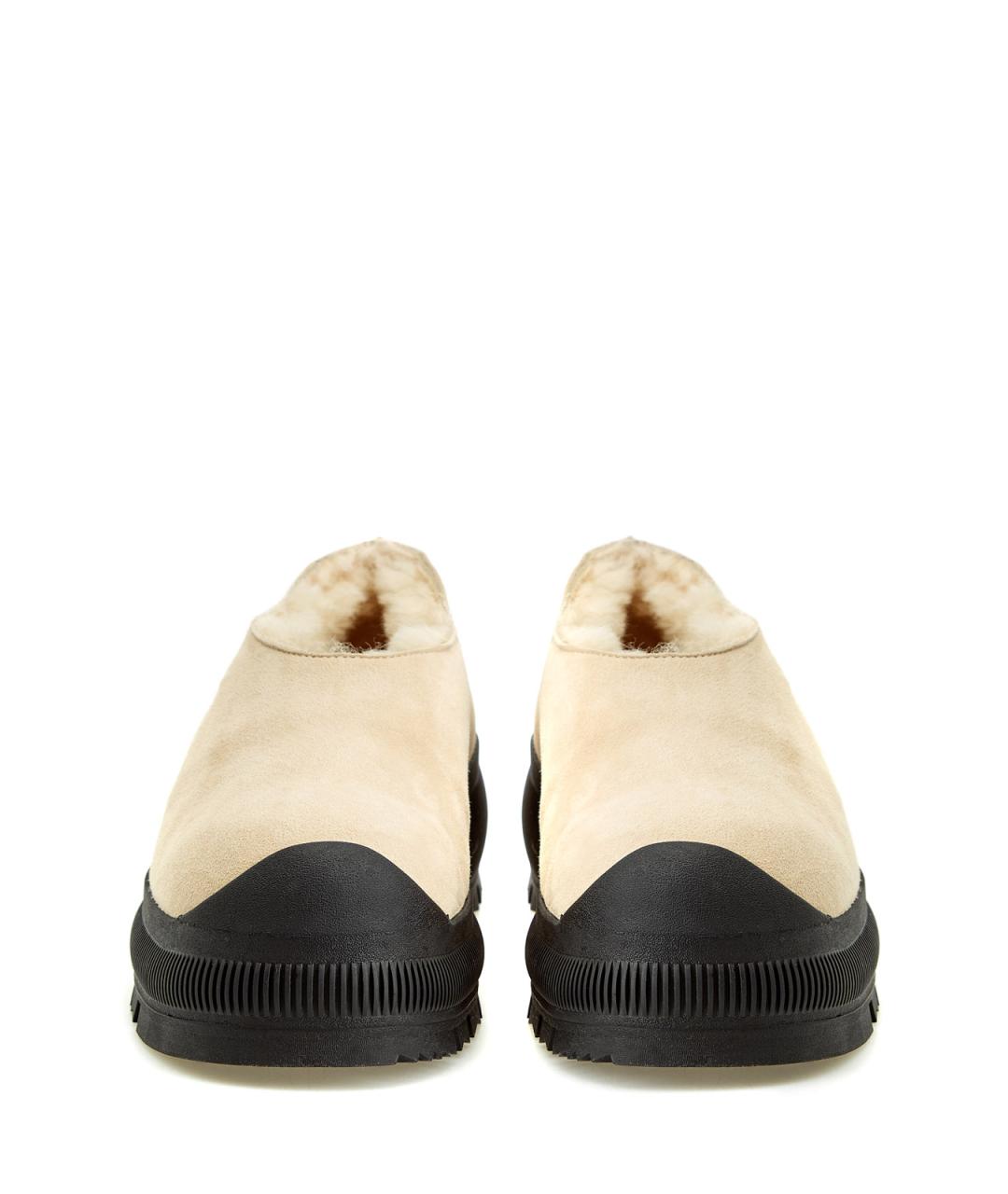 JIL SANDER Бежевые замшевые ботинки, фото 6