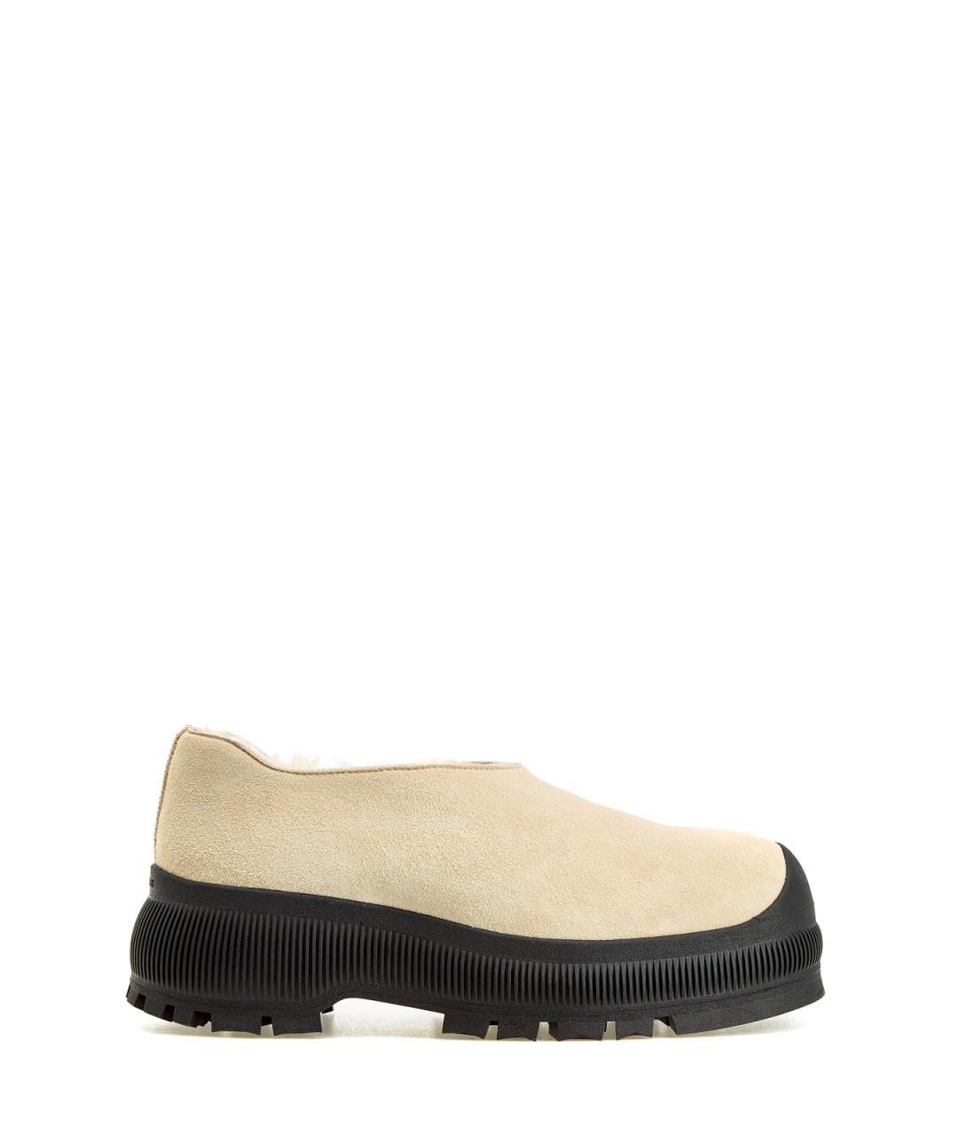 JIL SANDER Бежевые замшевые ботинки, фото 1