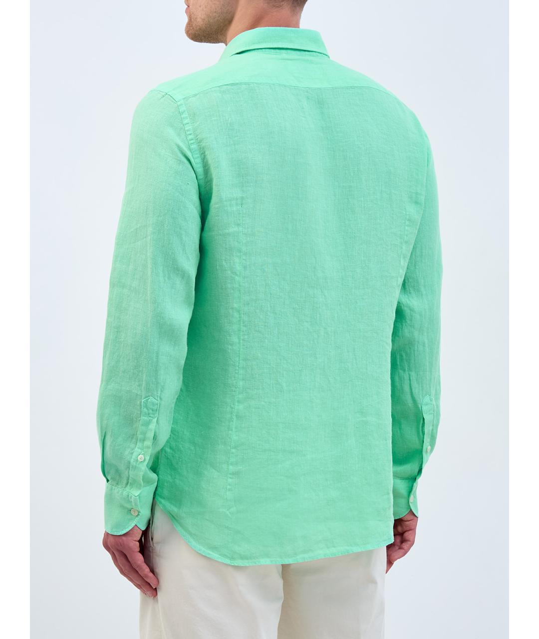 MC2 SAINT BARTH Зеленая льняная кэжуал рубашка, фото 4