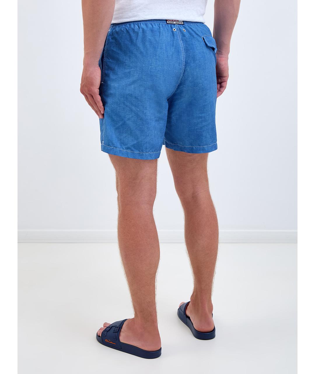 MC2 SAINT BARTH Синие полиэстеровые плавки, фото 4