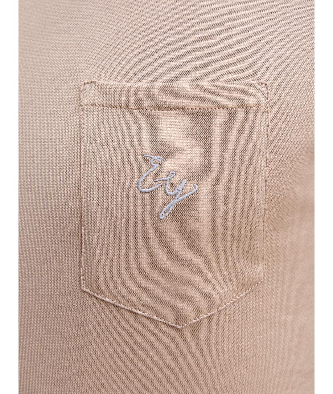 ELEVENTY Бежевая хлопковая футболка, фото 5