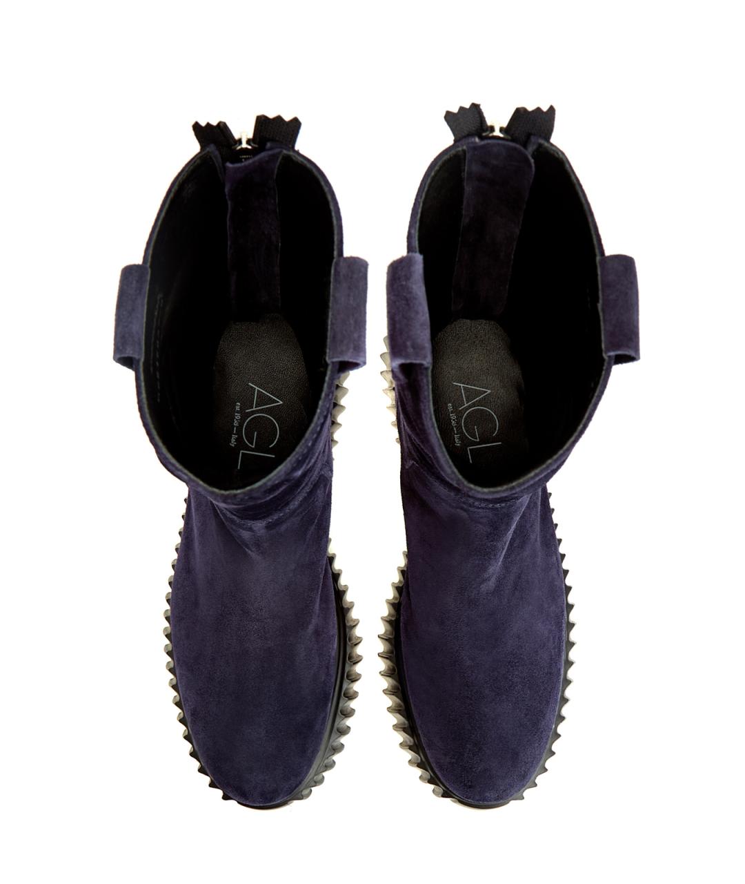 AGL Темно-синие замшевые ботинки, фото 5