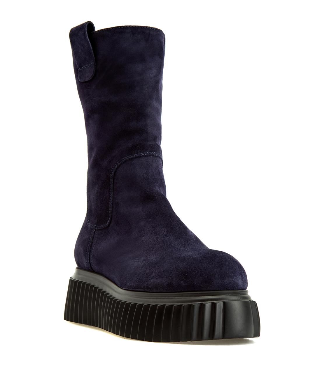 AGL Темно-синие замшевые ботинки, фото 3