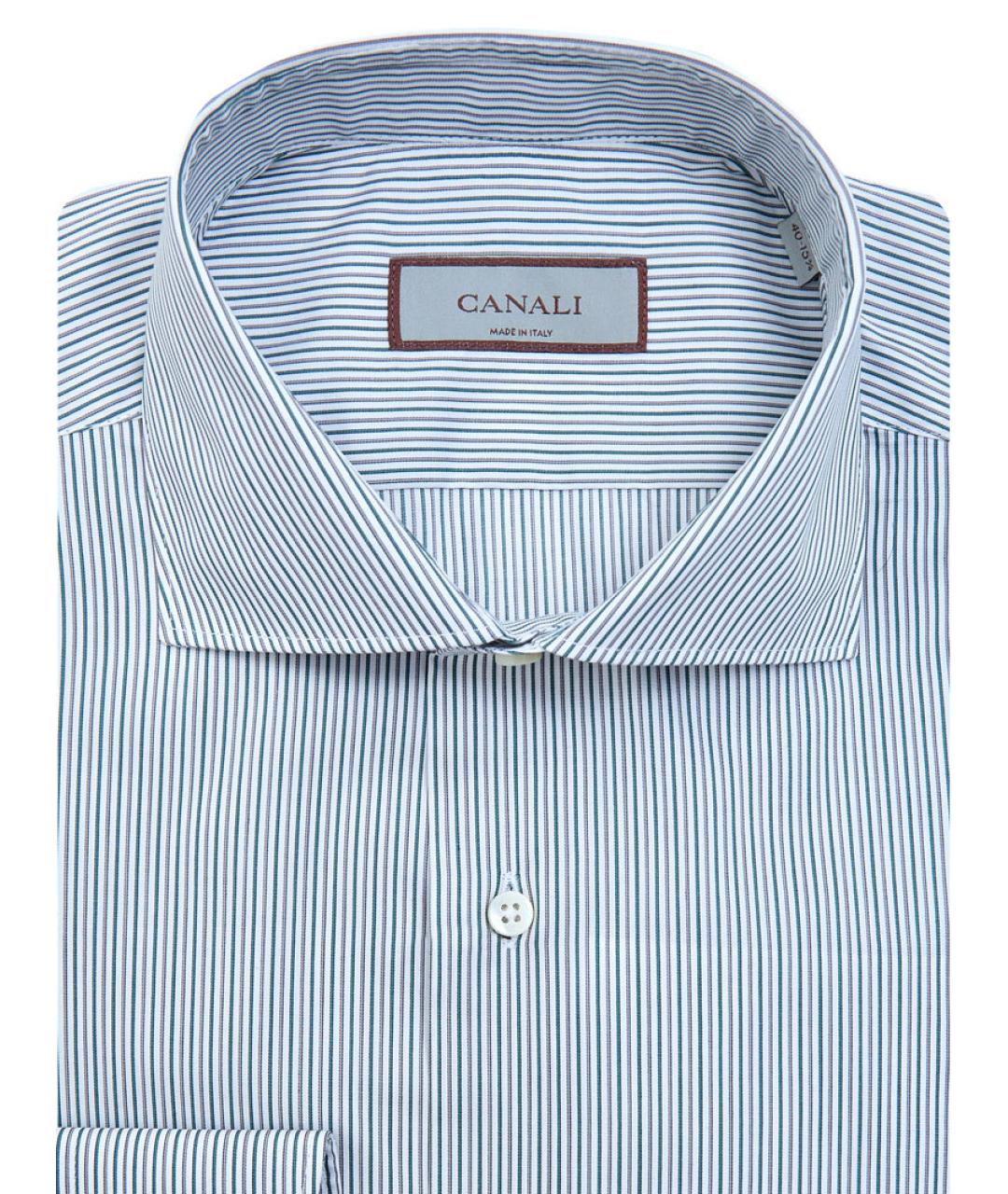 CANALI Зеленая хлопковая кэжуал рубашка, фото 2