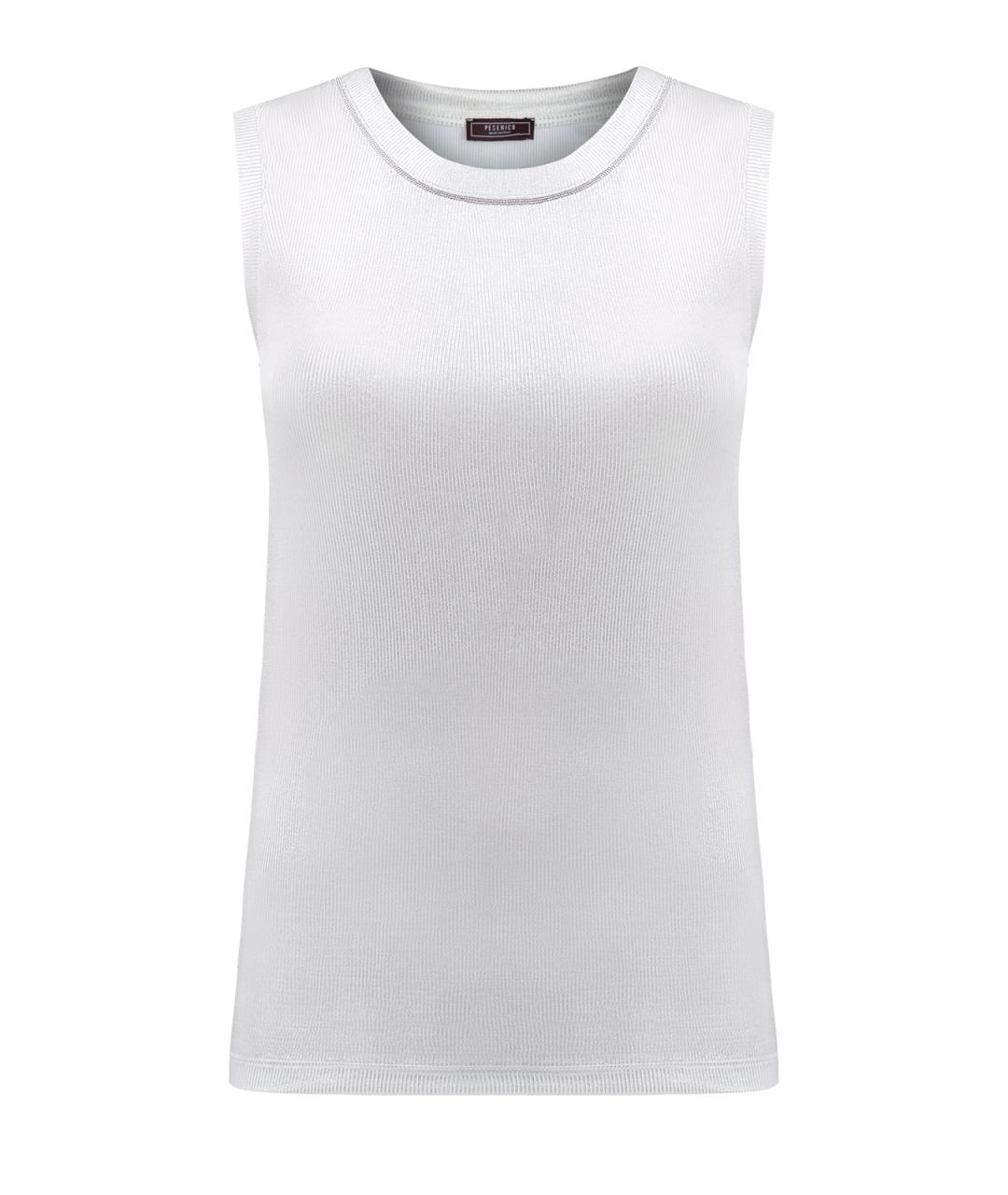 PESERICO Белая вискозная майка, фото 1