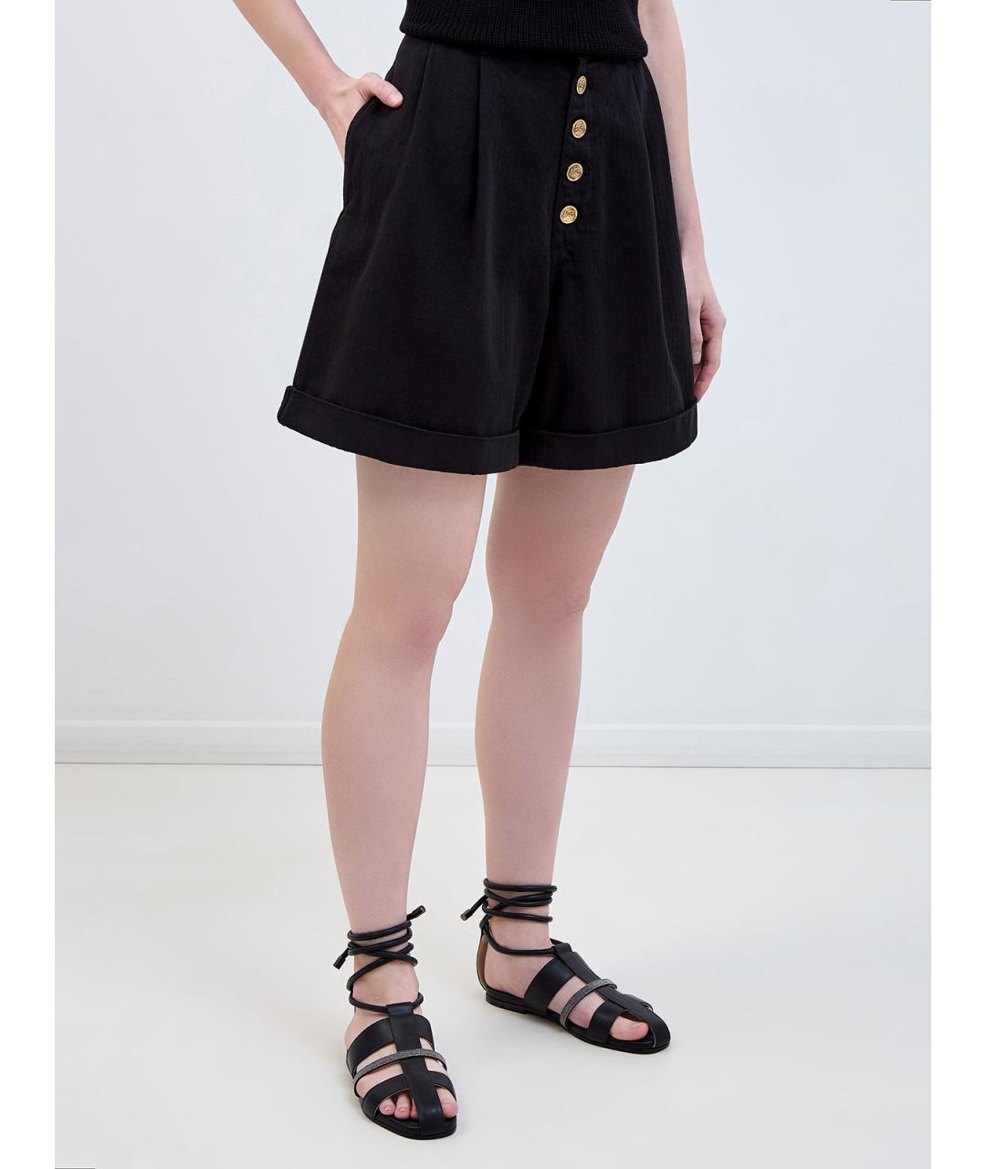 ETRO Черные хлопковые шорты, фото 3