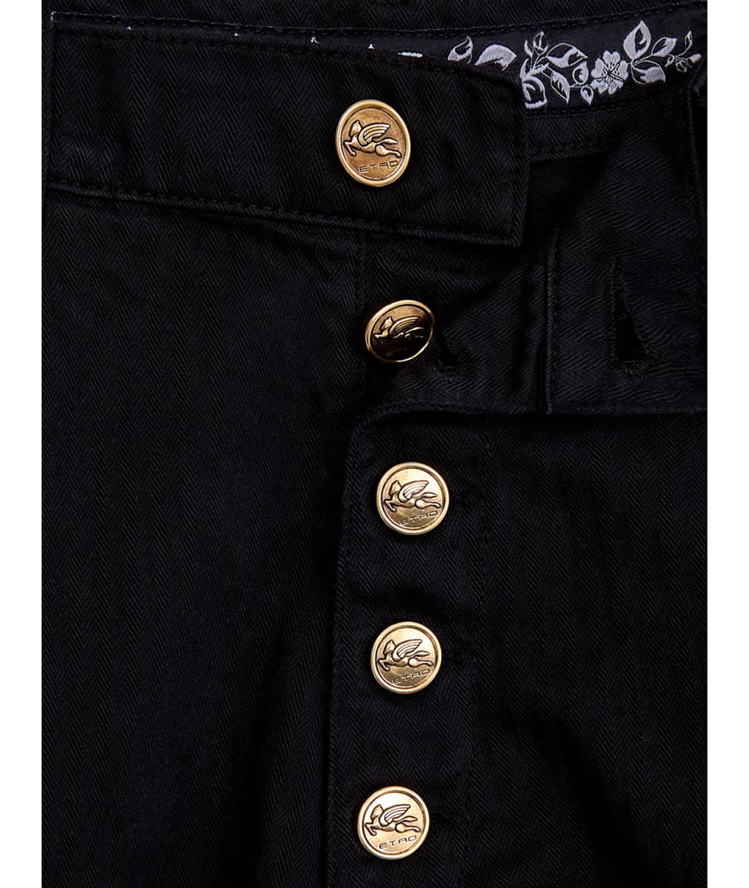 ETRO Черные хлопковые шорты, фото 6
