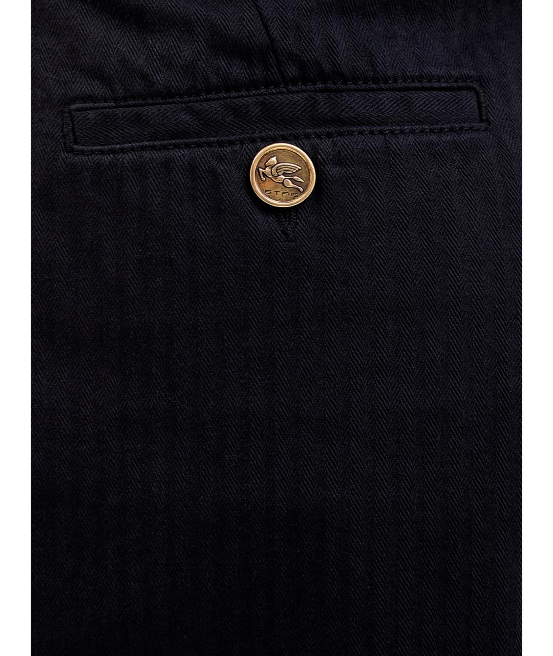 ETRO Черные хлопковые шорты, фото 5