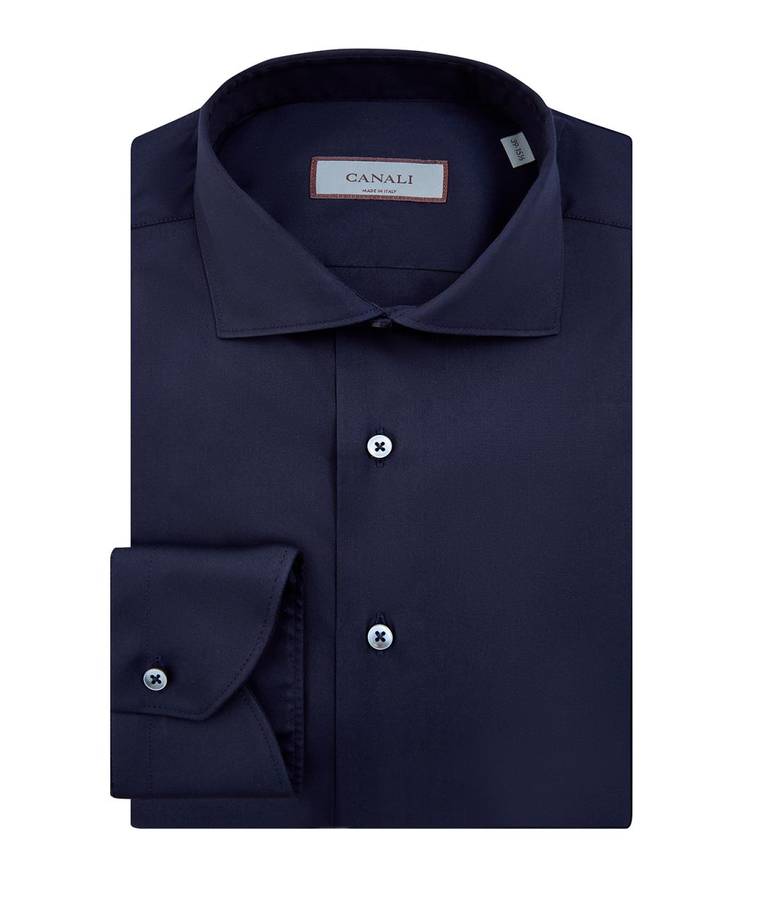 CANALI Синяя хлопковая кэжуал рубашка, фото 1