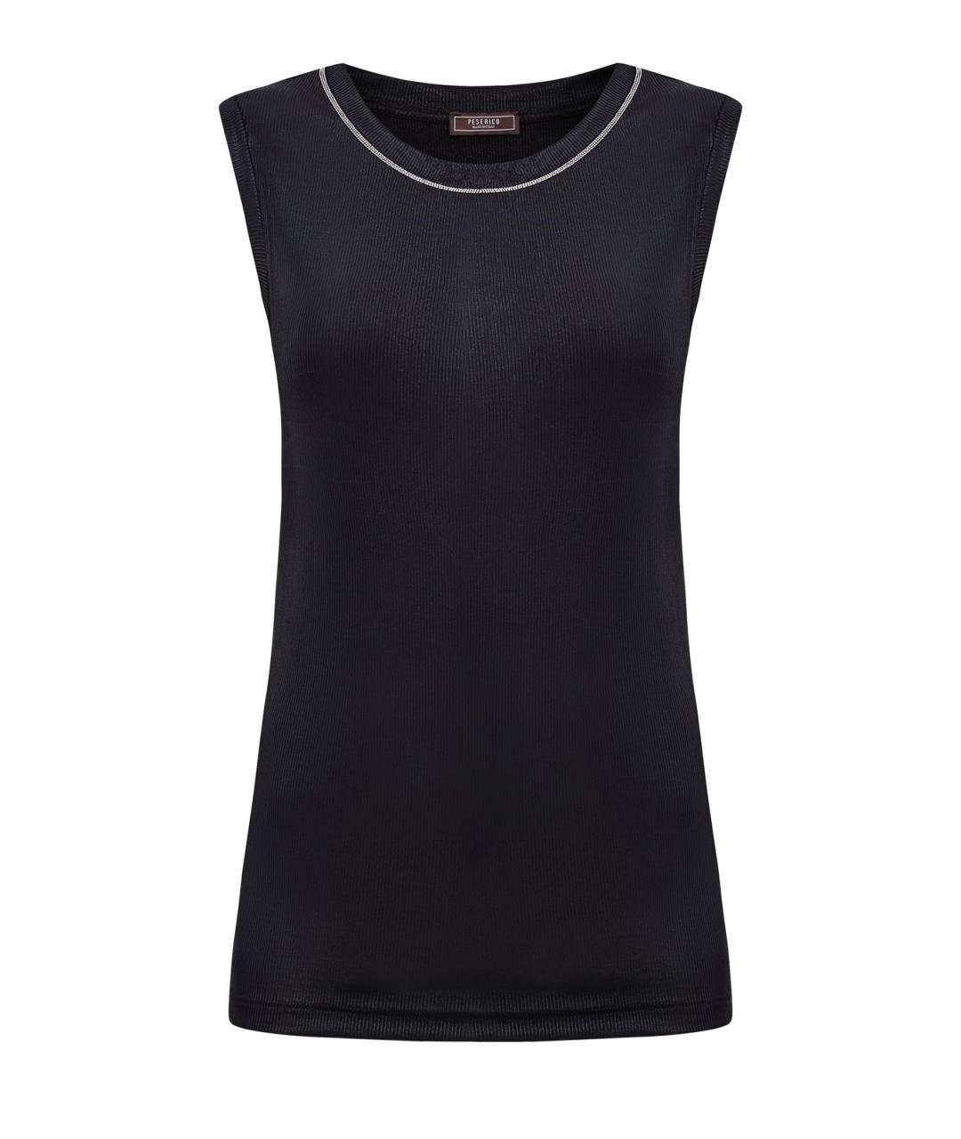 PESERICO Черная вискозная блузы, фото 1