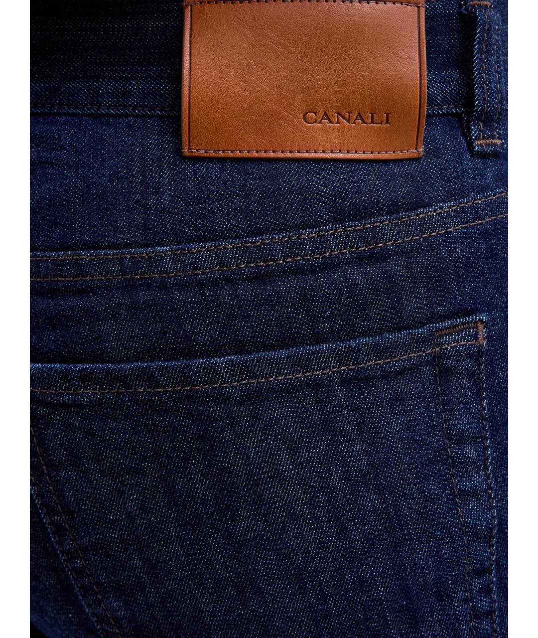 CANALI Синие хлопковые джинсы скинни, фото 5