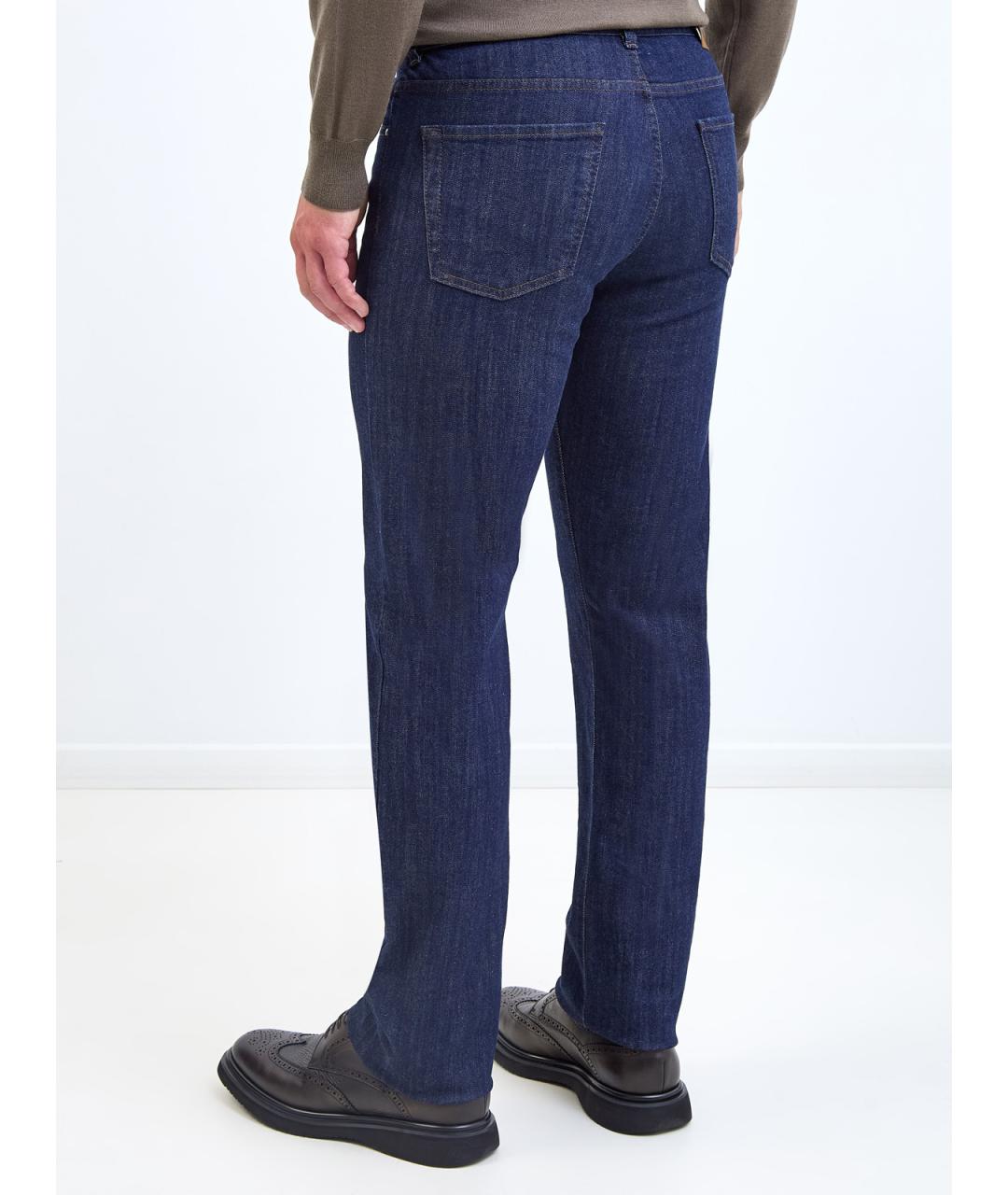 CANALI Синие хлопковые джинсы скинни, фото 4