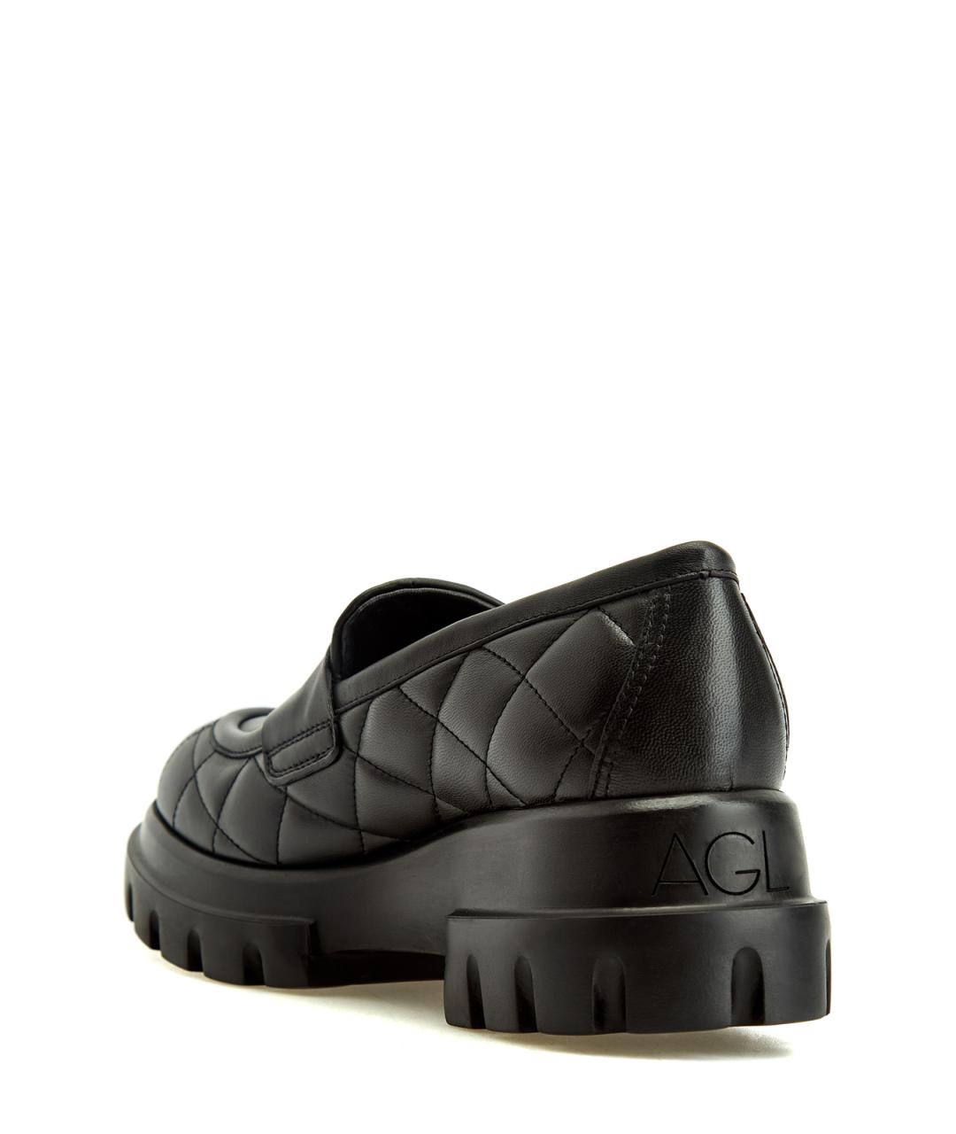 AGL Черные кожаные лоферы, фото 4