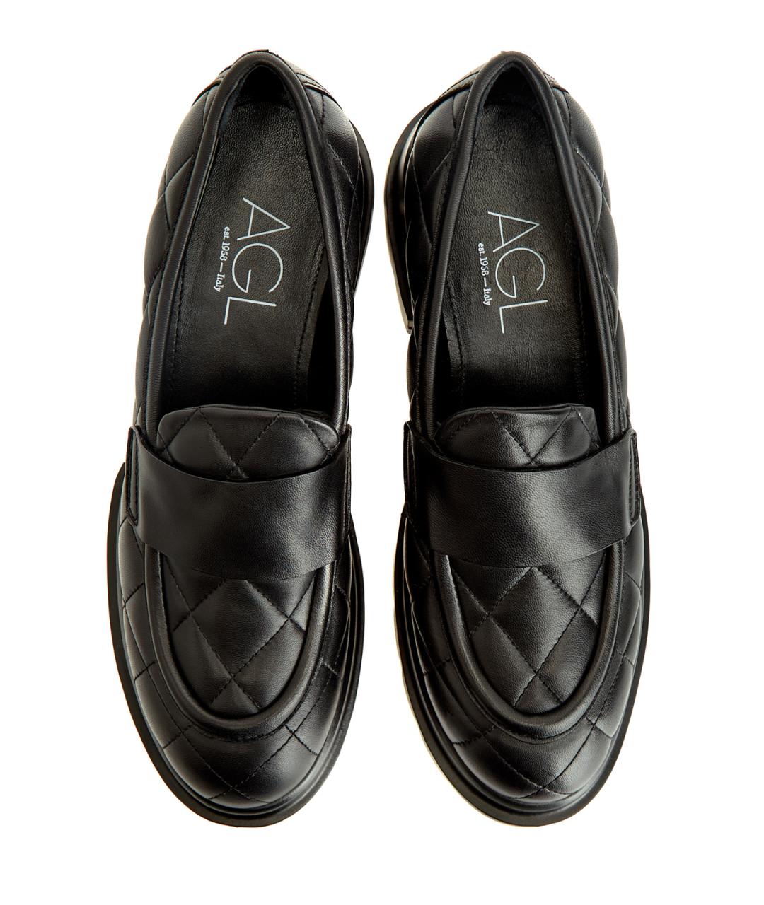 AGL Черные кожаные лоферы, фото 5