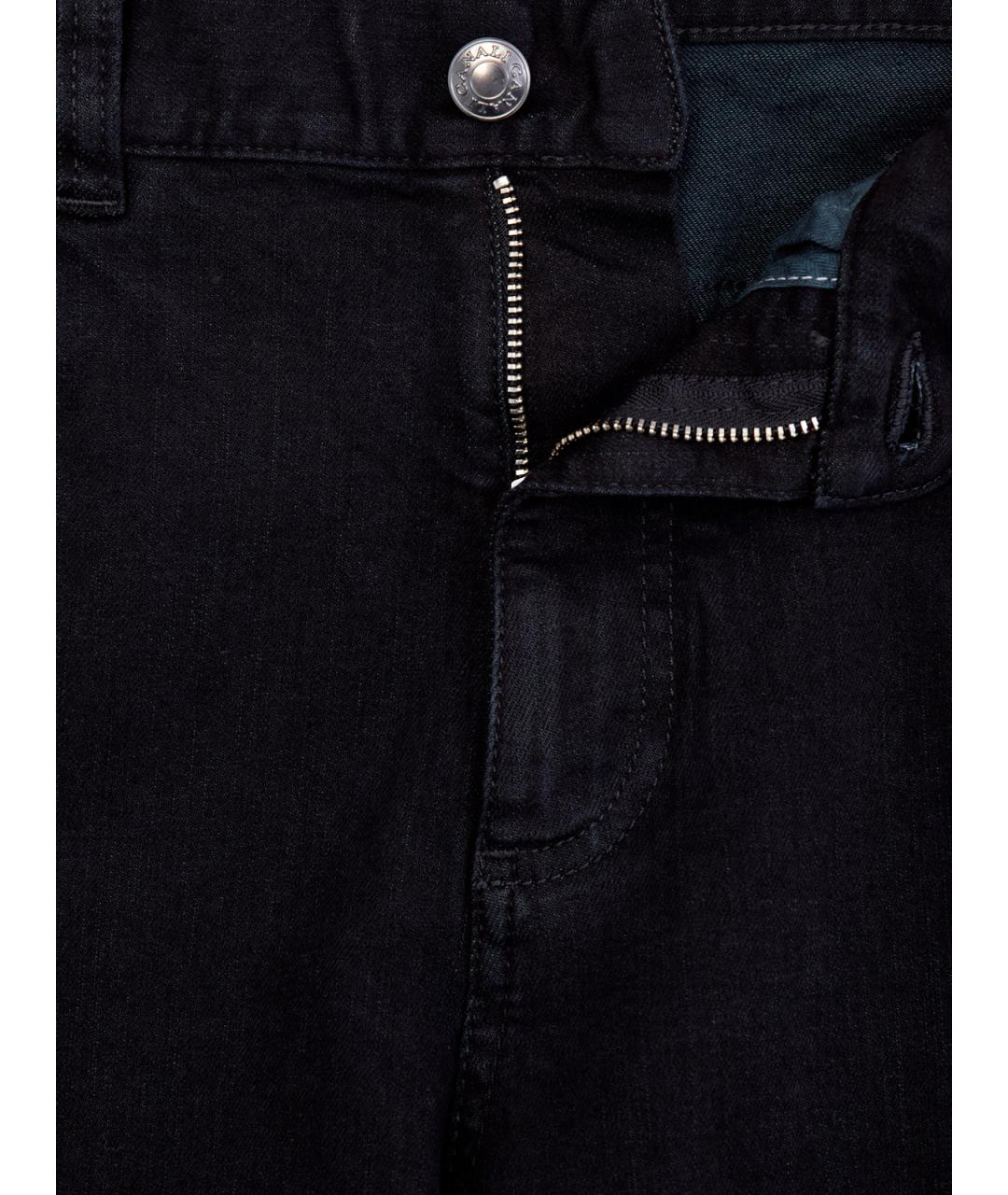 CANALI Черные хлопковые прямые джинсы, фото 6