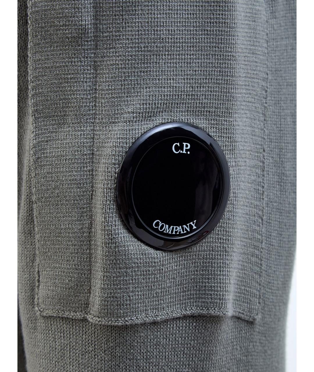 CP COMPANY Серый хлопковый кардиган, фото 5