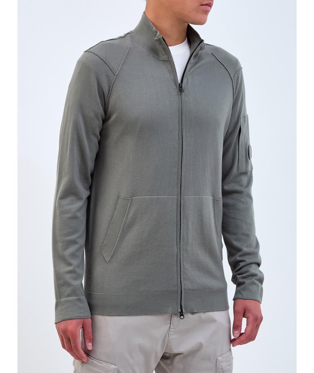 CP COMPANY Серый хлопковый кардиган, фото 3