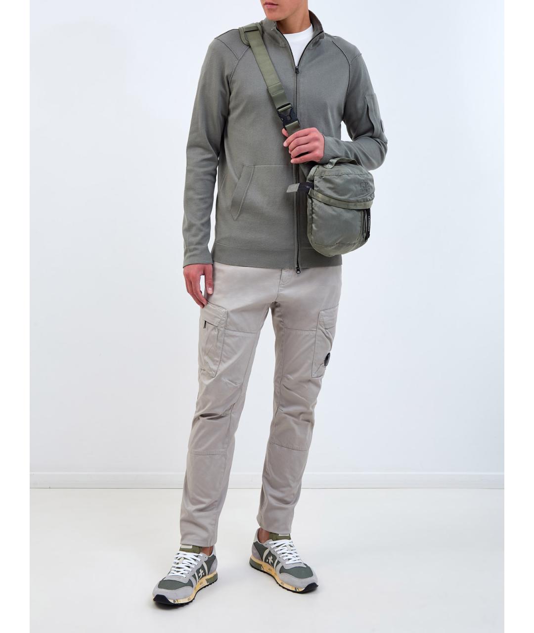 CP COMPANY Серый хлопковый кардиган, фото 2