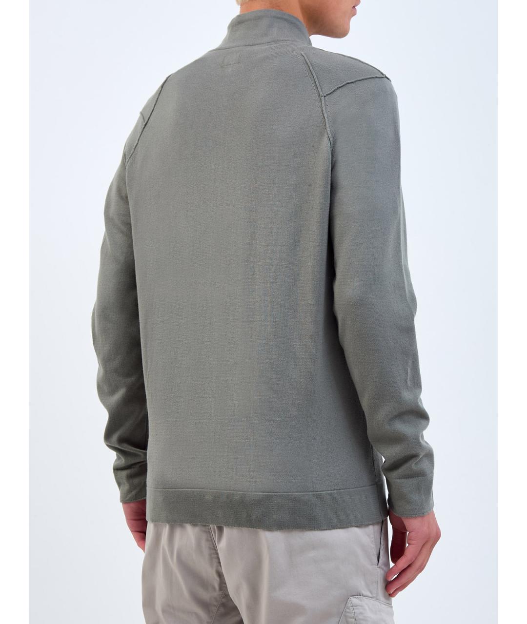 CP COMPANY Серый хлопковый кардиган, фото 4