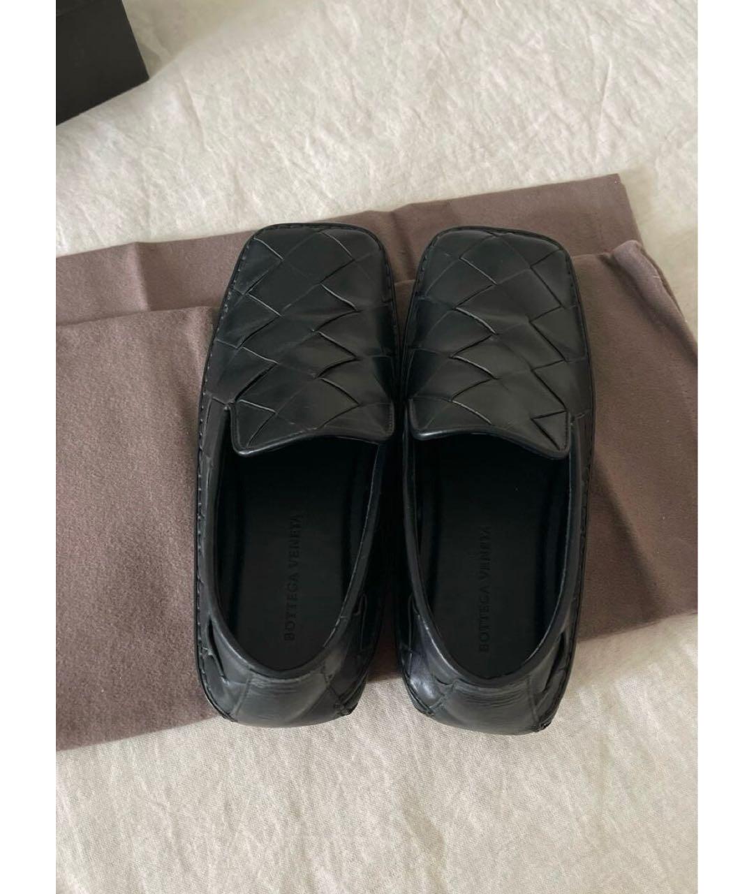 BOTTEGA VENETA Черные кожаные лоферы, фото 3