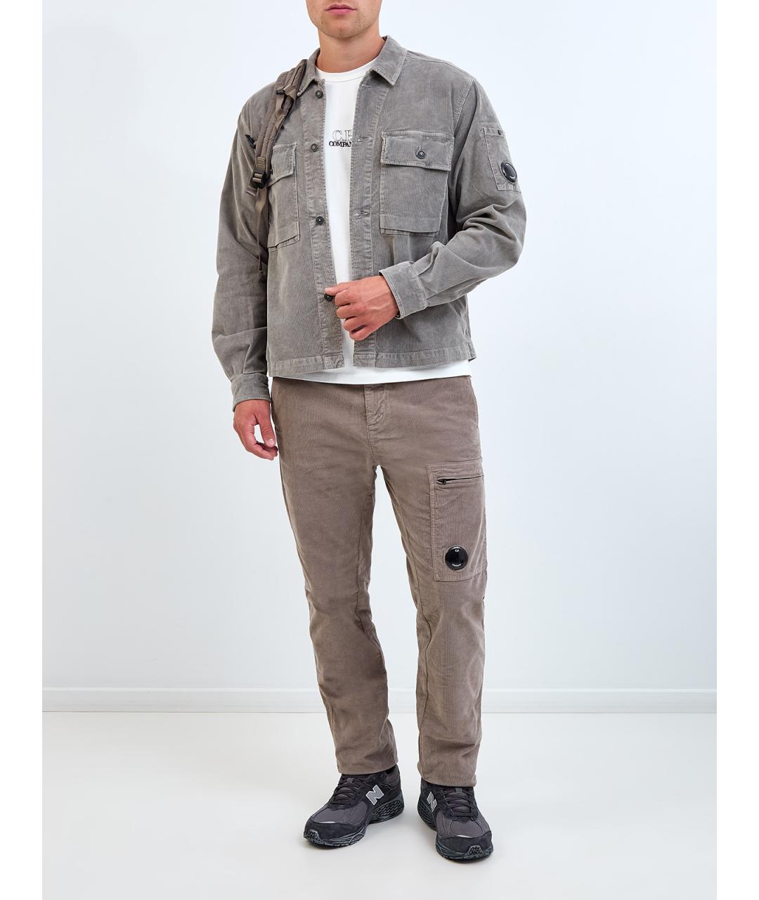 CP COMPANY Серая хлопковая куртка, фото 2