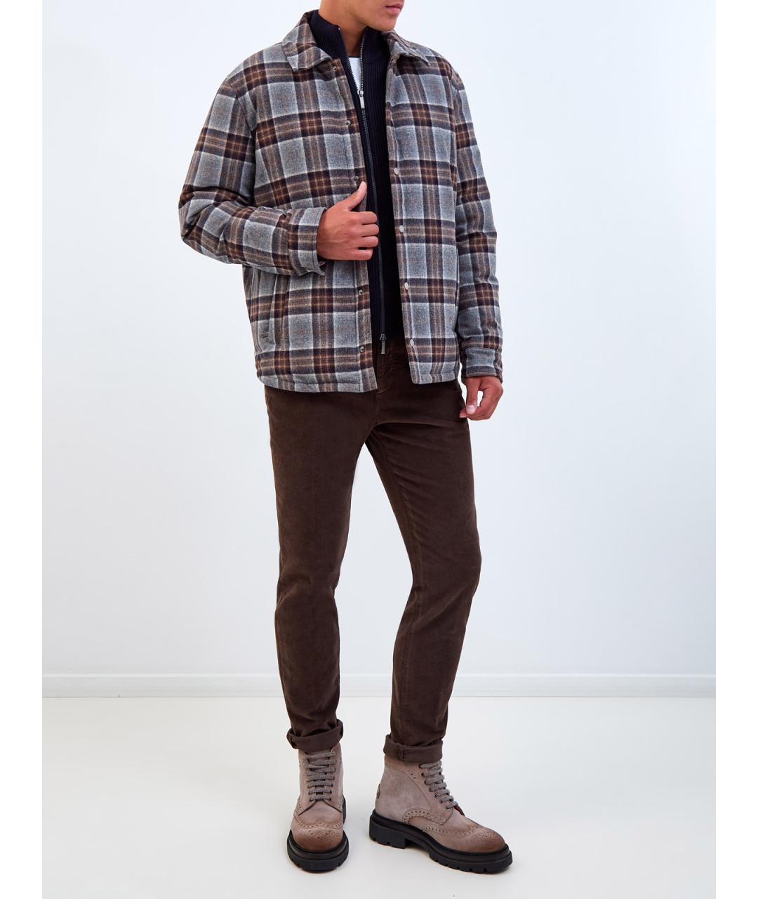 PESERICO Коричневая шерстяная куртка, фото 2