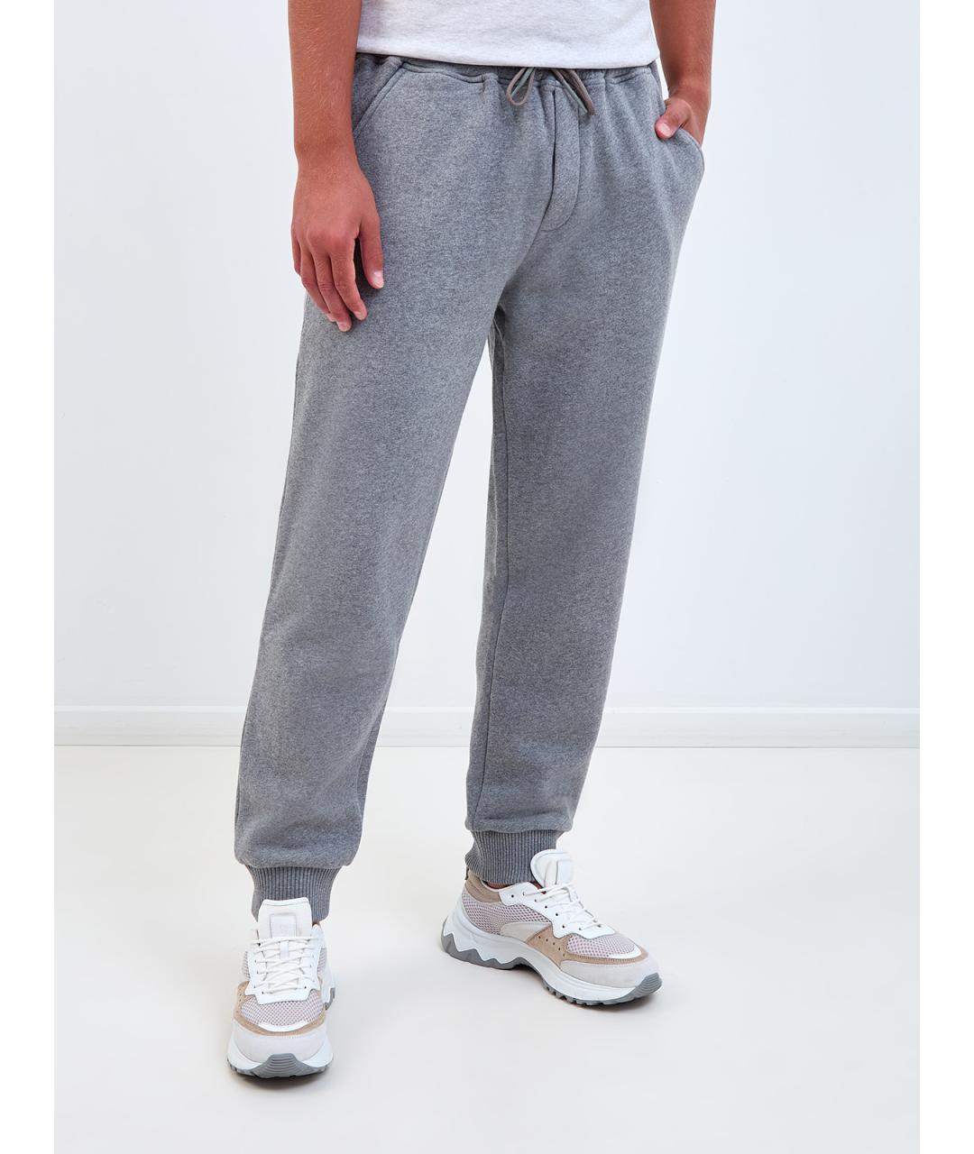 ELEVENTY Серые хлопковые повседневные брюки, фото 3