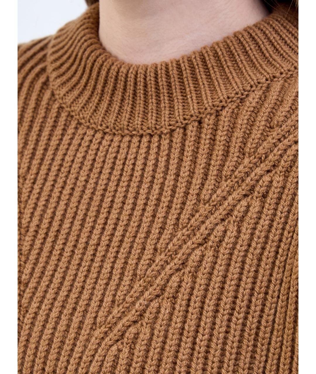 JIL SANDER Коричневый шерстяной джемпер / свитер, фото 5