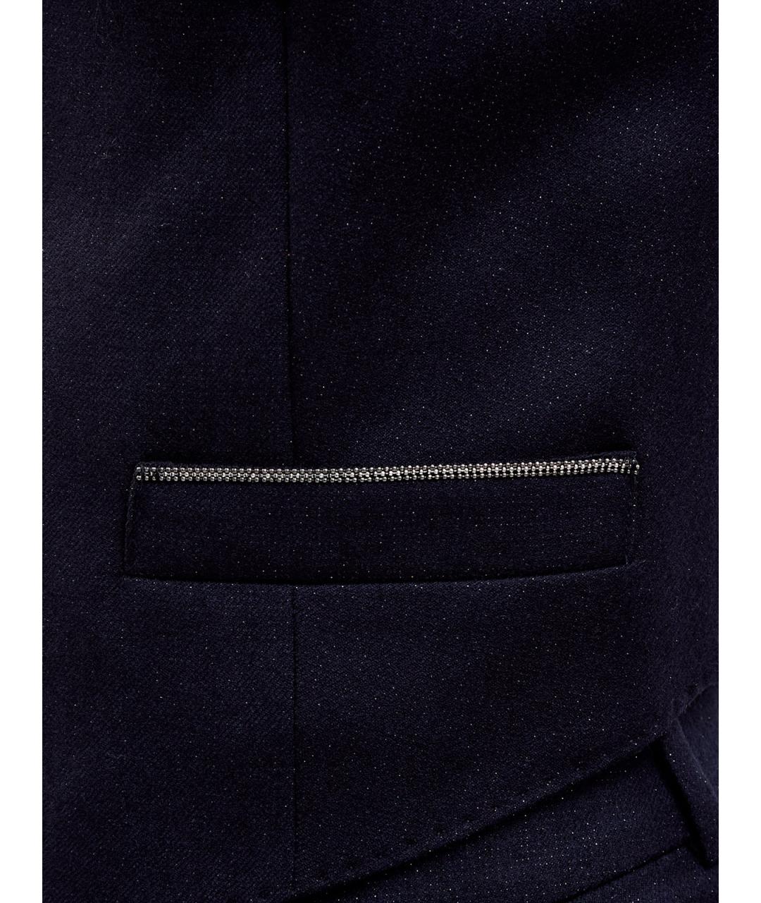 PESERICO Темно-синий шерстяной жилет, фото 5