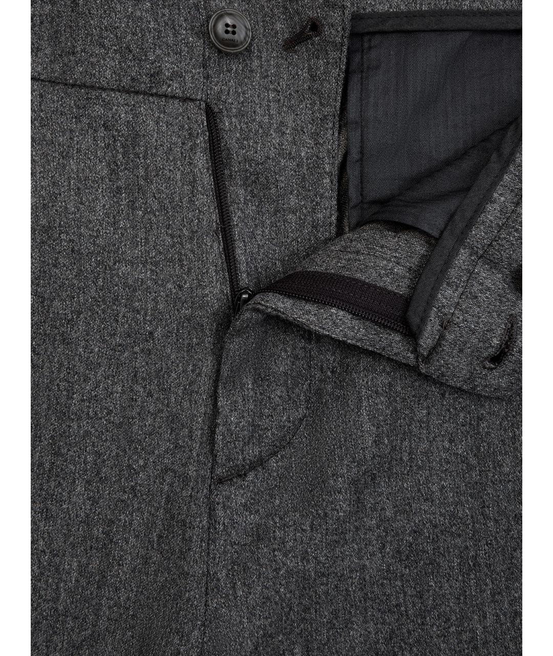 CANALI Бежевые шерстяные повседневные брюки, фото 6