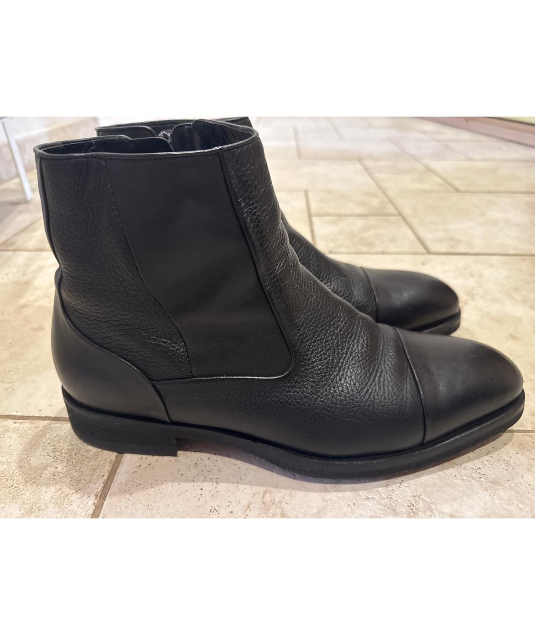 BARRETT Черные кожаные высокие ботинки, фото 4