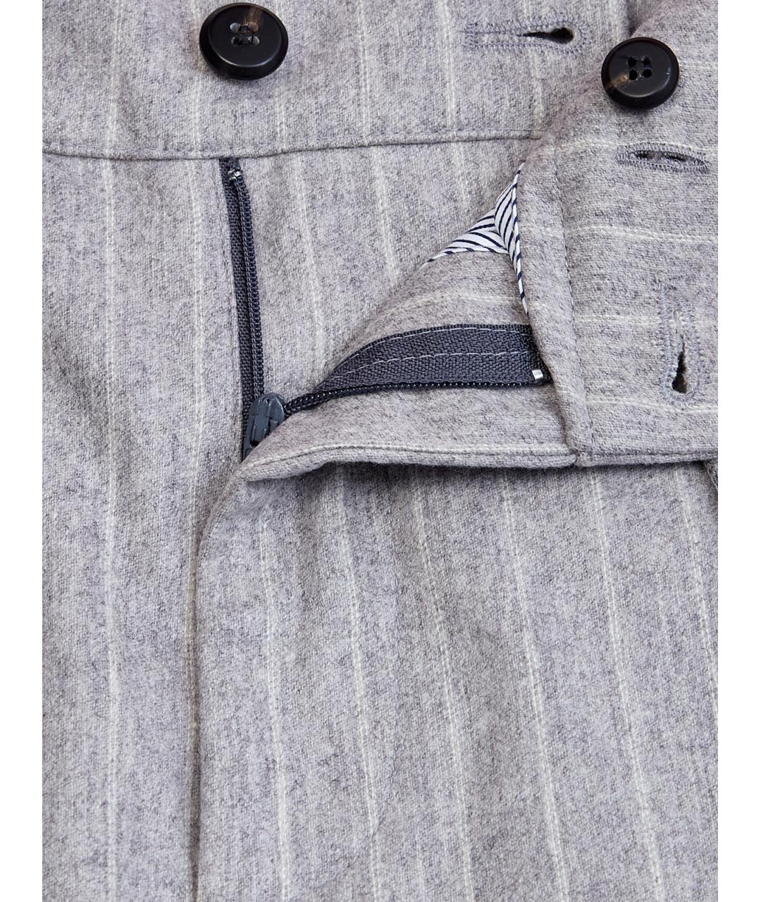 ELEVENTY Серые шерстяные повседневные брюки, фото 6