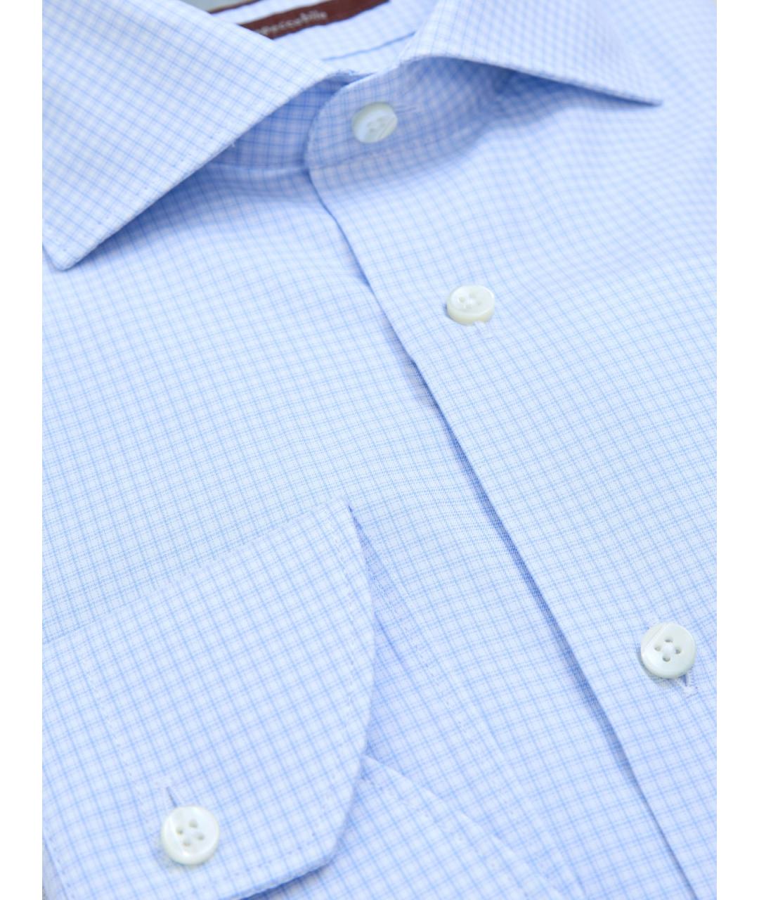 CANALI Голубая хлопковая кэжуал рубашка, фото 3