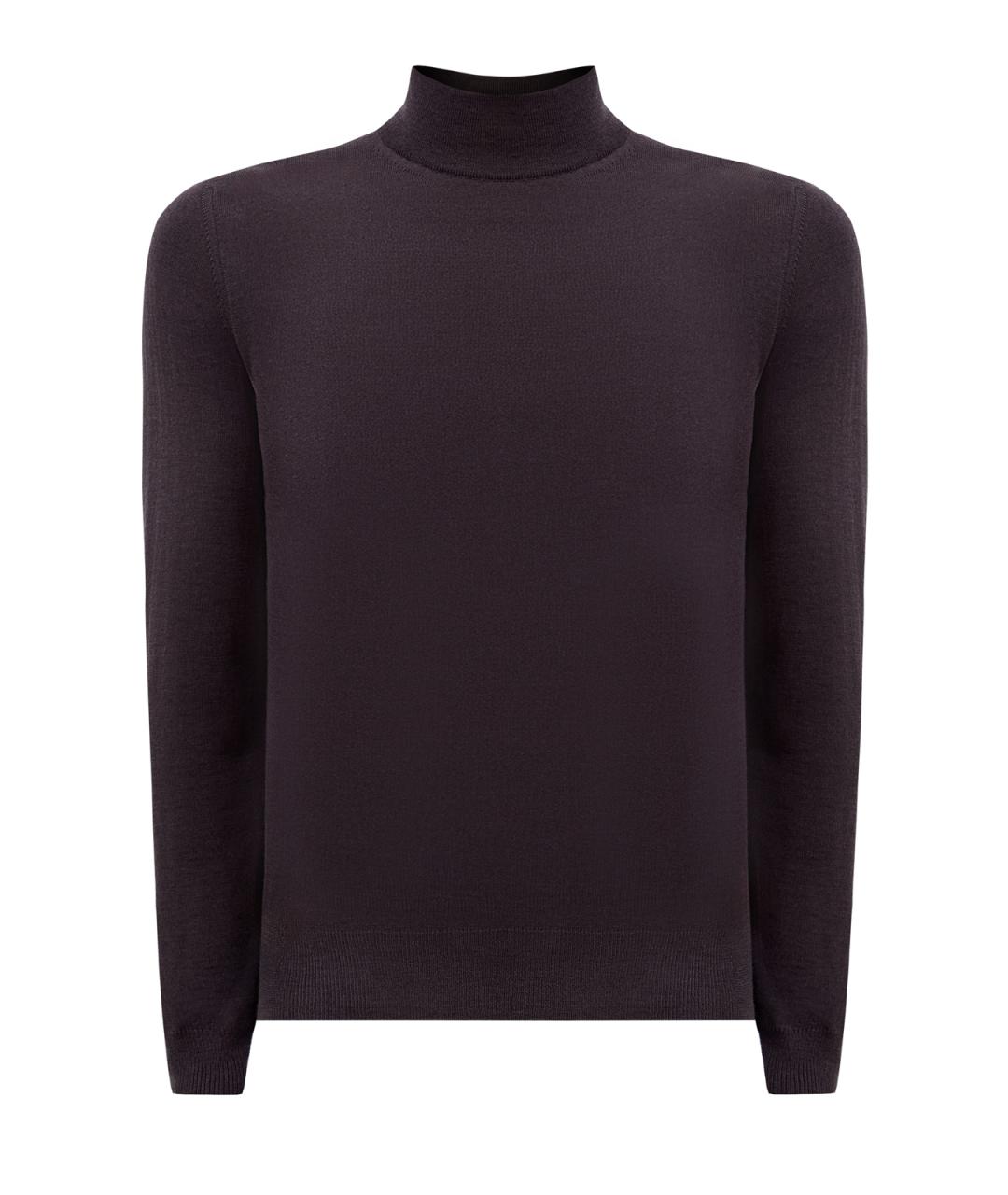 CANALI Коричневая шерстяная водолазка, фото 1