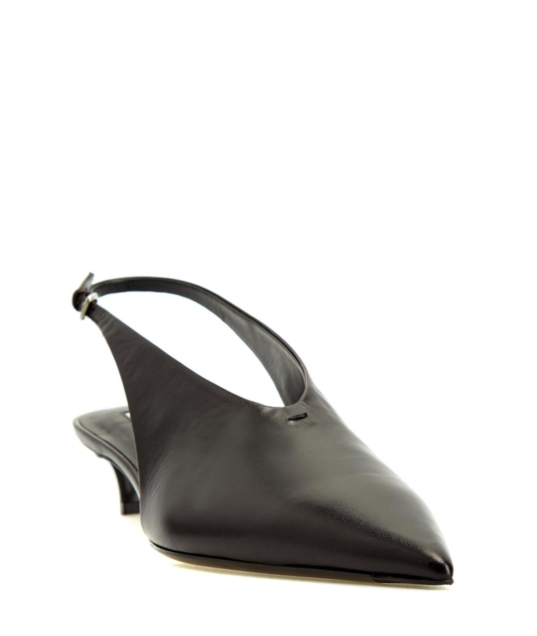 JIL SANDER Черные кожаные туфли, фото 3