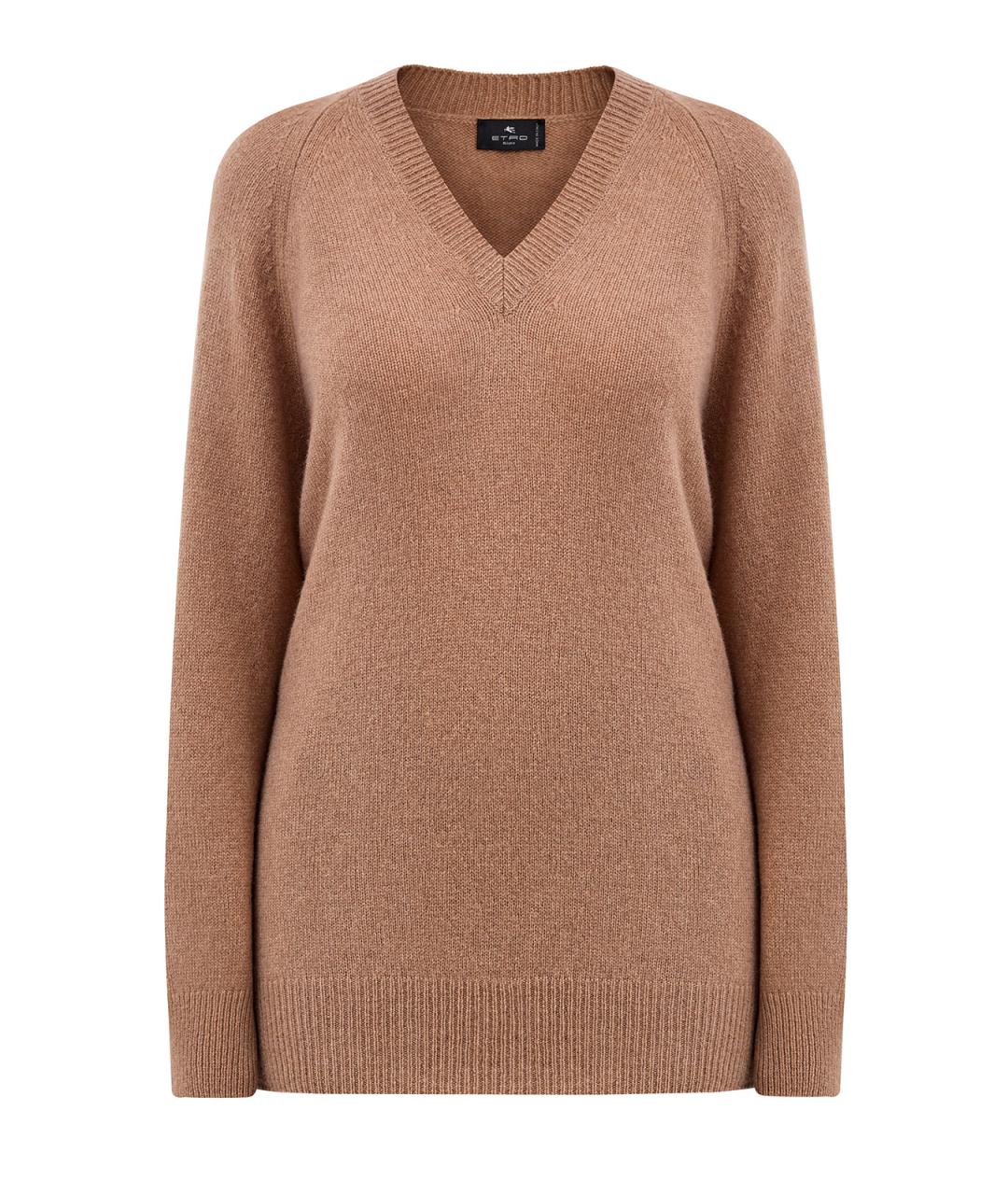 ETRO Коричневый кашемировый джемпер / свитер, фото 1